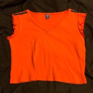 Orange crop top